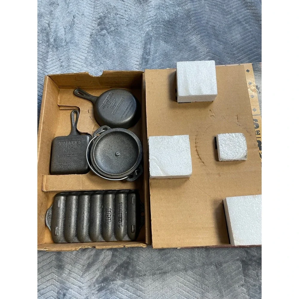New Wagner 100 Year Limited Edition 5 Piece Miniature Cast Iron Cookware Set